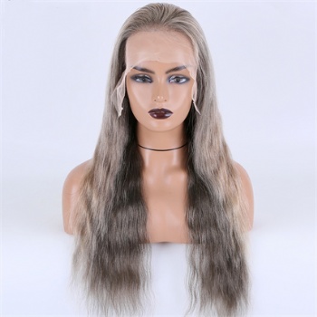 Custom Highlight Grey Brown, 13x4 Lace Front Wig