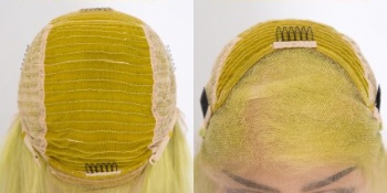 10in Bob Straigh Yellow Olive Color, 13x4 Lace Front Wig