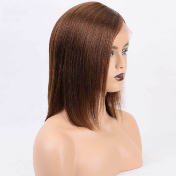 12in Bob Medium Brown, 13x4 Lace Front Wig