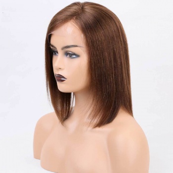 12in Bob Medium Brown, 13x4 Lace Front Wig