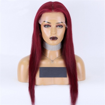 20in Red Virign Hair, 13x4 Lace Front Wig