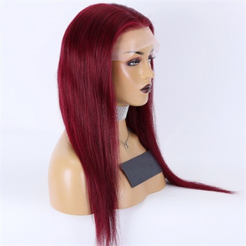 20in Red Virign Hair, 13x4 Lace Front Wig