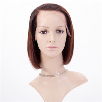 10in BOB Subtle Rooted Brown, 13x4 Lace Front Wig