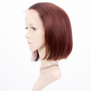 10in BOB Subtle Rooted Brown, 13x4 Lace Front Wig