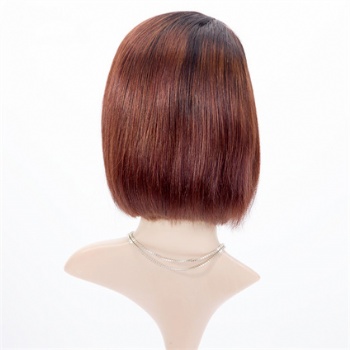 10in BOB Subtle Rooted Brown, 13x4 Lace Front Wig