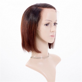 10in BOB Subtle Rooted Brown, 13x4 Lace Front Wig