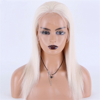 [Stock Unit]14in White Virgin Hair, 13x6 HD Lace Front Wig