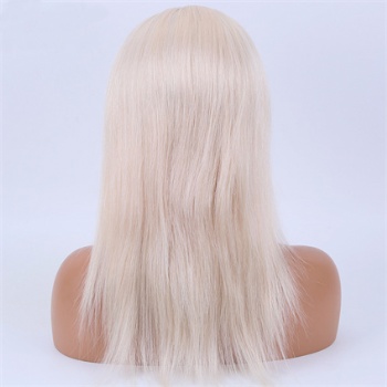 [Stock Unit]14in White Virgin Hair, 13x6 HD Lace Front Wig