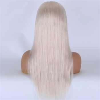 18in White Virgin Hair, 13x6 HD Lace Front Wig