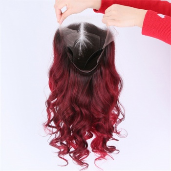 18in Custom Dark Rooted Red Wave, 13x6 HD Lace Front Wig