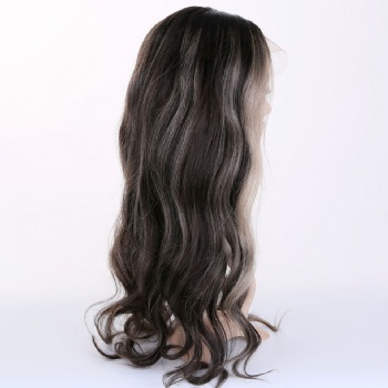 22in Highlighted Dark Root Wave, 13x6 HD Lace Front Wig