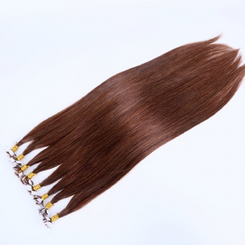 Color 6 Chestnut Brown Silk Straight Mini Tape in Hair Extension