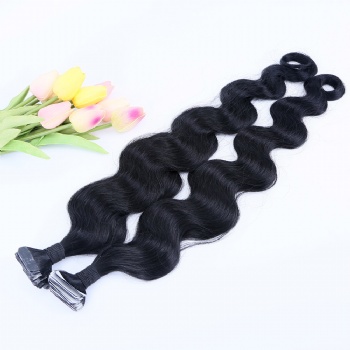 Jet Black Body Wave Tape in Hair Extension