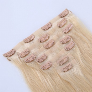 Pre Bleach Blonde Seamless Clip in Hair Extension 120g